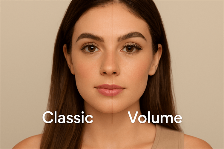Classic vs Volume Lash Extensions