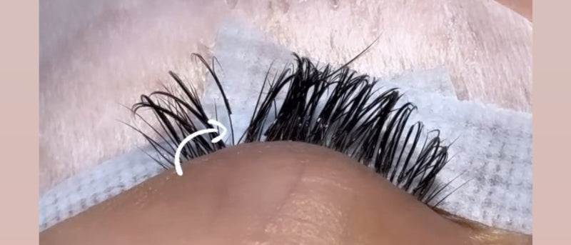 Lash extensions two and a half weeks after the set