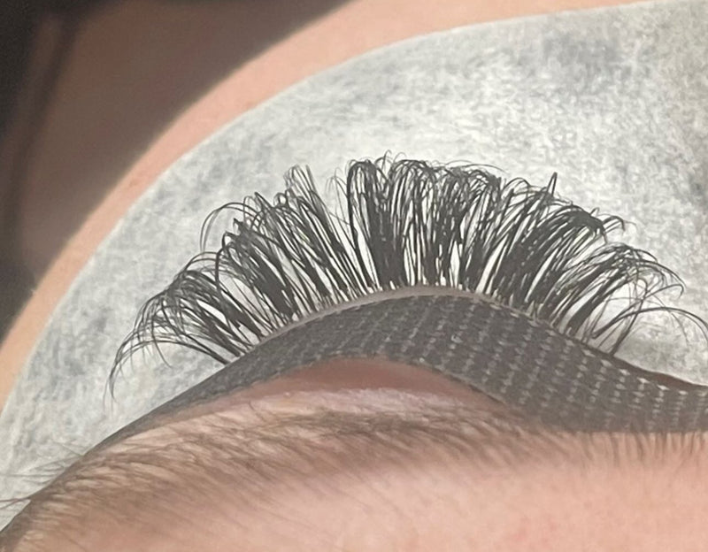 Lash extensions two weeks after the set