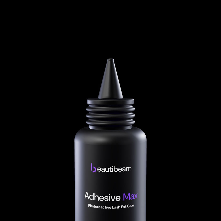 Adhesive Max bottle with the cap off, showing the fine nozzle